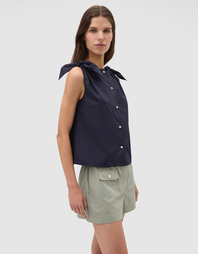 Oroton - Tie Shoulder Shell Top