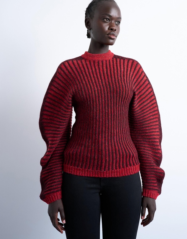 TOPSHOP - Cocoon Plated Ribbed Jumper