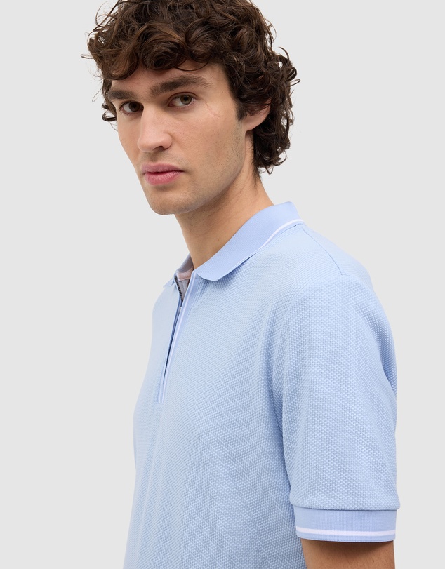 Politix - Morgan Textured Zip-up Polo