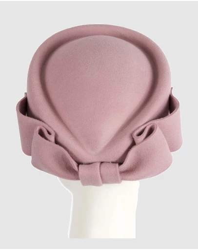 Max Alexander - Felt Dusty Pink Pillbox Hat