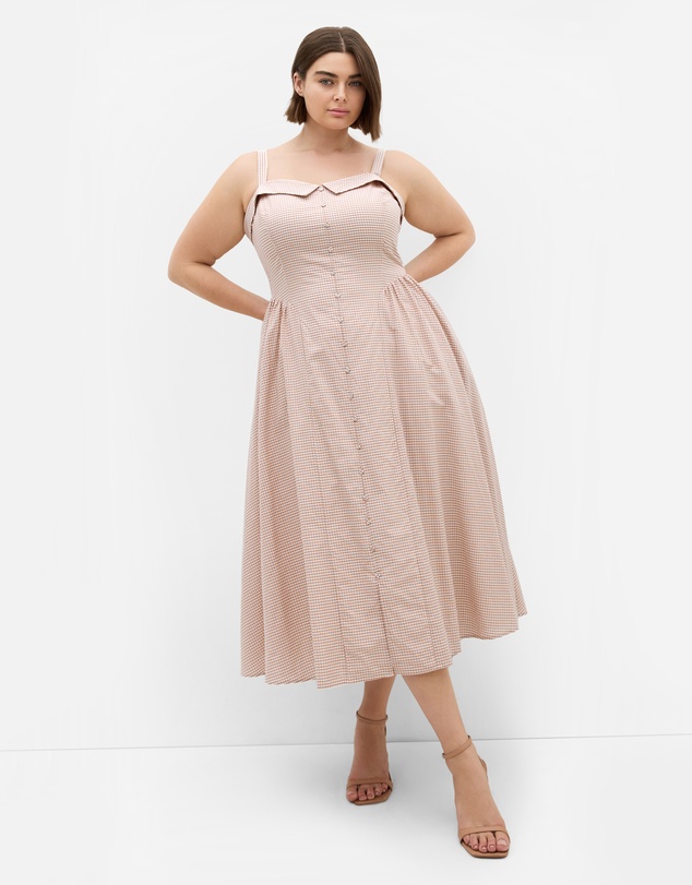 City Chic - Tessa Gingham Midi Dress