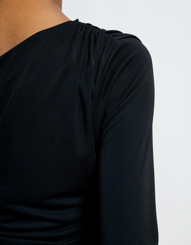 Lover - Ravenna Long Sleeve Asymmetrical Jersey Dress