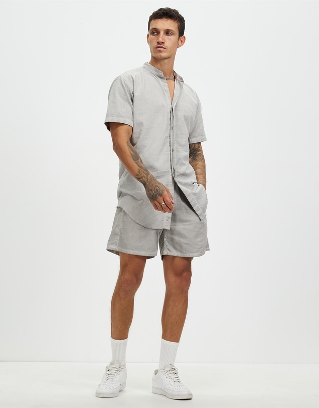 Surrounded By Ghosts - The Andradite Linen Drawstring Shorts