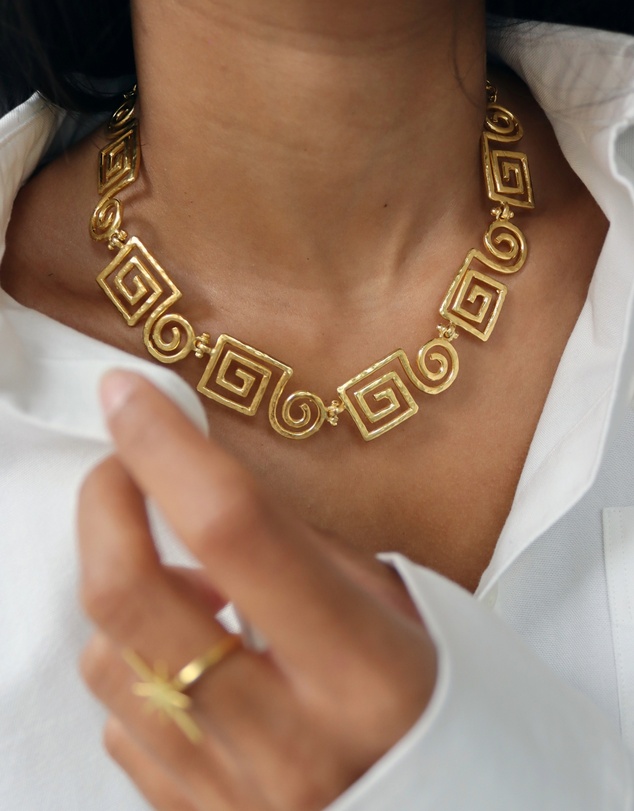 Ottoman Hands - Megara Geometric Spiral Necklace
