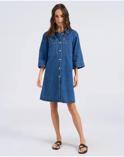 Vero Moda - Tolke Denim Shirt Dress