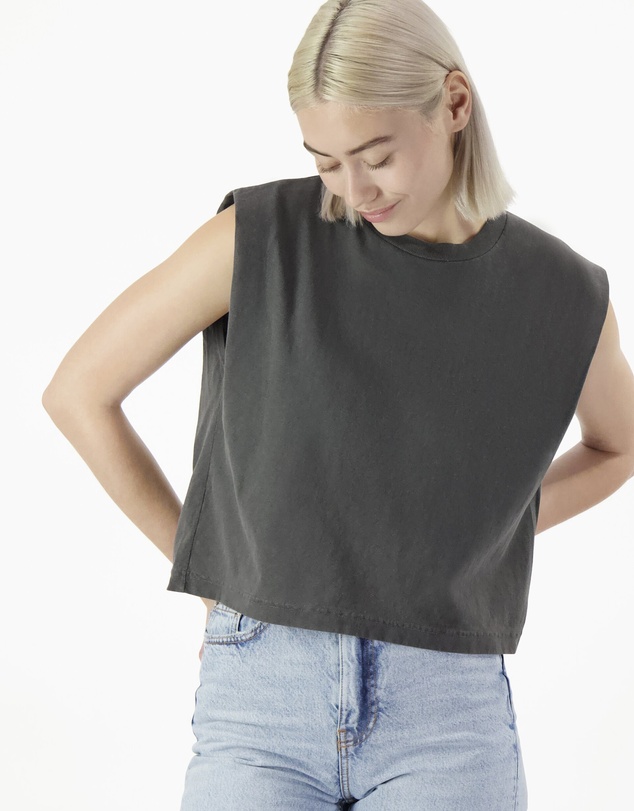 American Apparel - Heavyweight Garment Dyed Women's Muscle T-Shirt