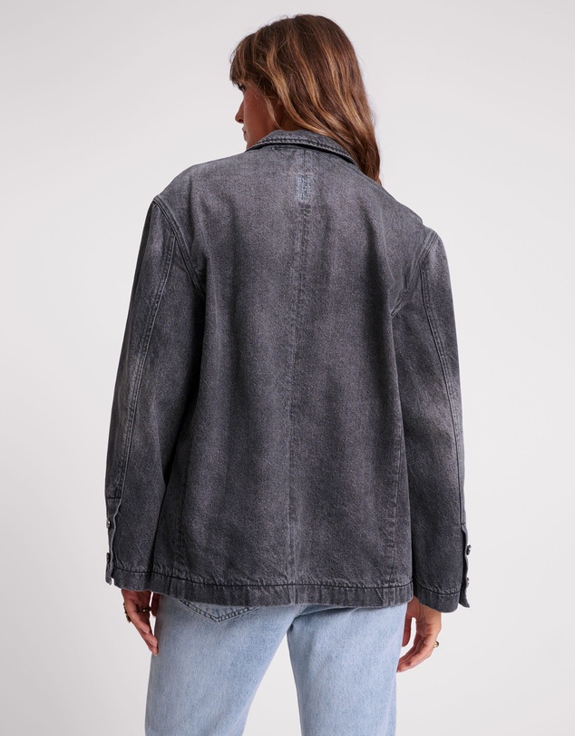 ONE TEASPOON - Worn Black Denim Boyfriend Blazer