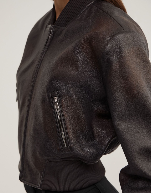 Witchery - Crop Burnished Bomber Jacket