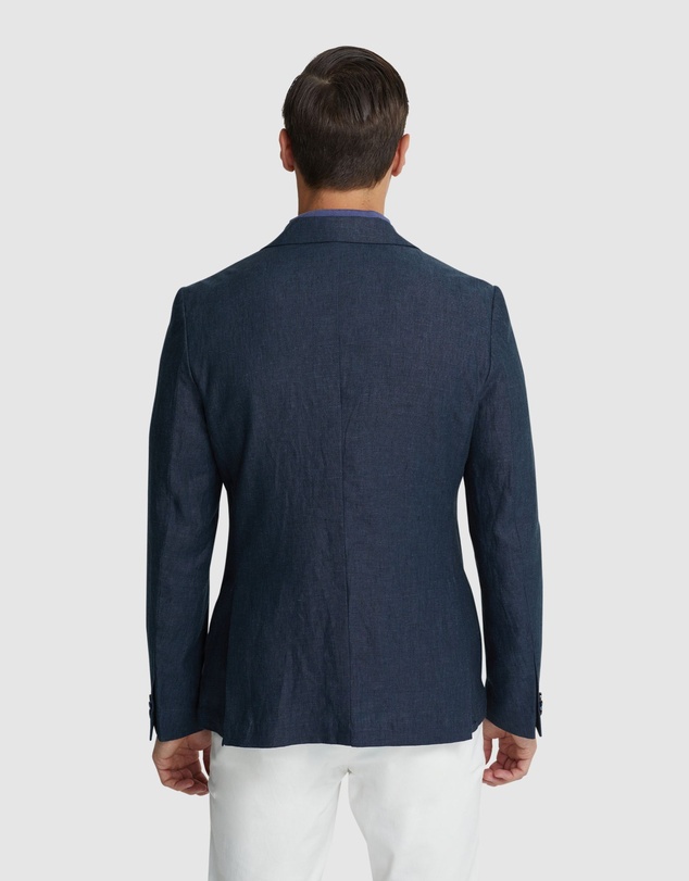 Oxford - Milton Linen Blazer With Peak Lapel