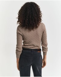 Gant - Stretch Cotton Cable V-Neck Knit