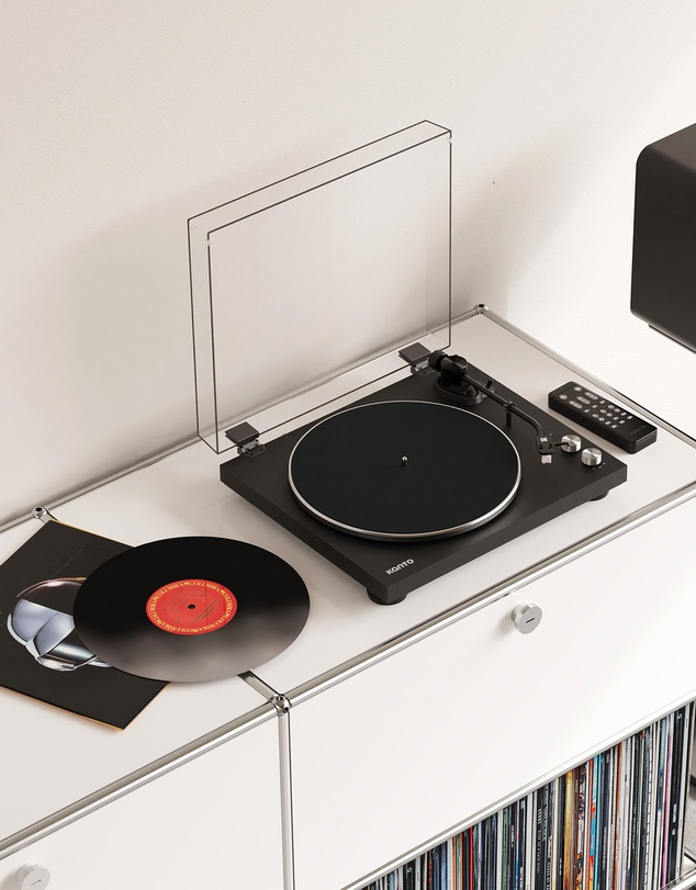 iWorld - Kanto OBI3 Turntable with Bluetooth 5.3, Preamp, and Pitch Control - Matte Black