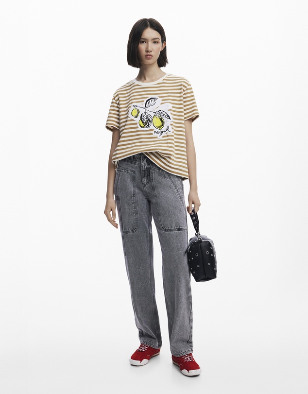 Desigual - Striped print T-shirt