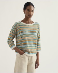 Seasalt - Seasalt Cornwall Yellow Knavock Striped Jumper