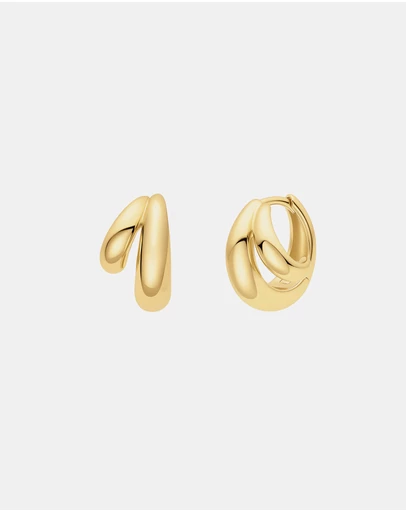 Ania Haie - Ania Haie Gold Dome Huggie Hoop Earrings