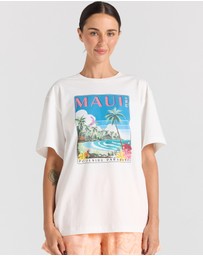 Poolside Paradiso - Maui tee- Vanilla