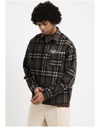 Black Noise White Rain - Script Long Sleeve Flannel