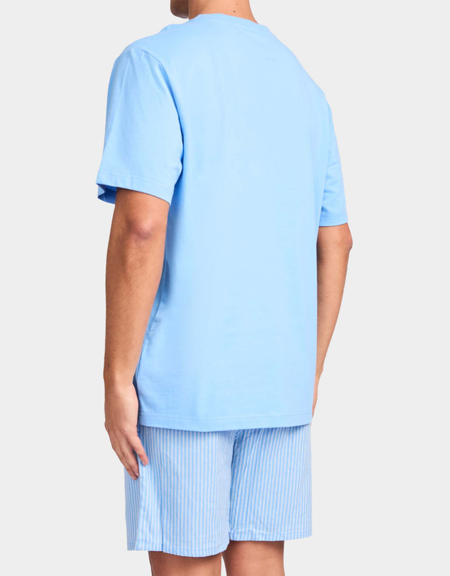 Mitch Dowd - Mitchdowd Blue Stripe Linen Sleep Set