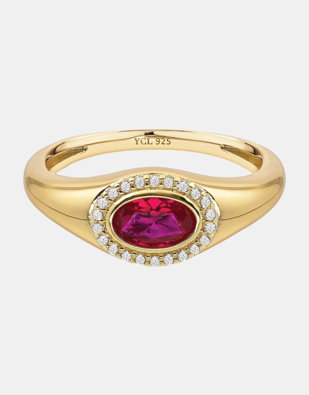 YCL  - July Birthstone Signet Ring