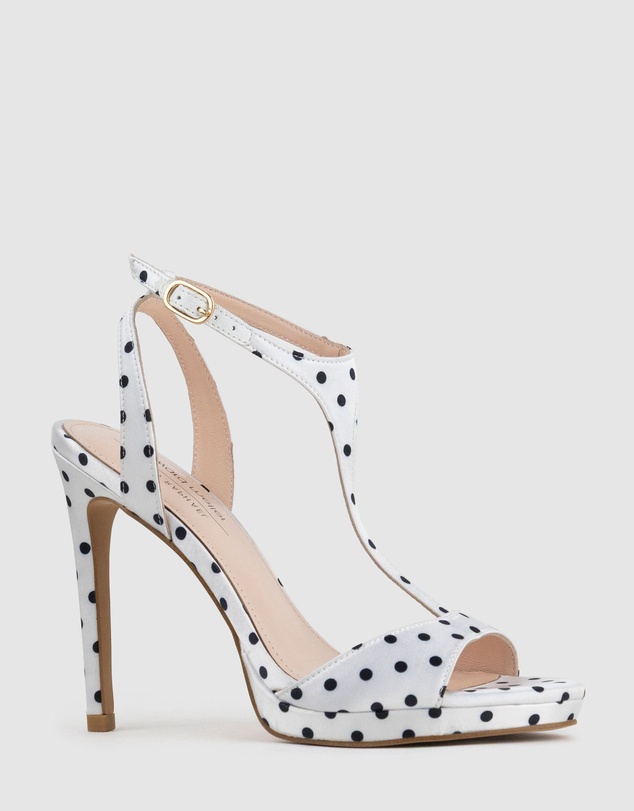 Edward Meller - WEN110 Polkadot T-Bar Platform Sandal