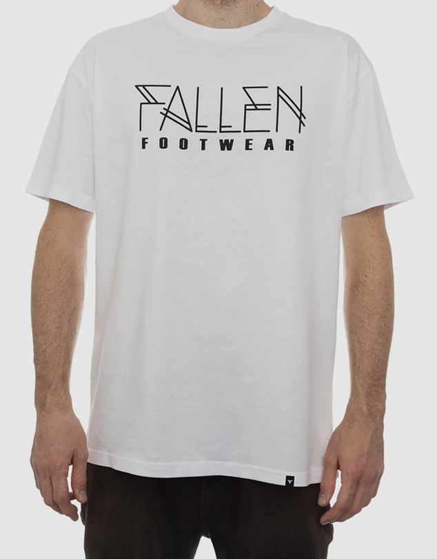 Fallen Footwear - Fallen Footwear Men Neuveaux 100% Cotton Tees Regular Fit White
