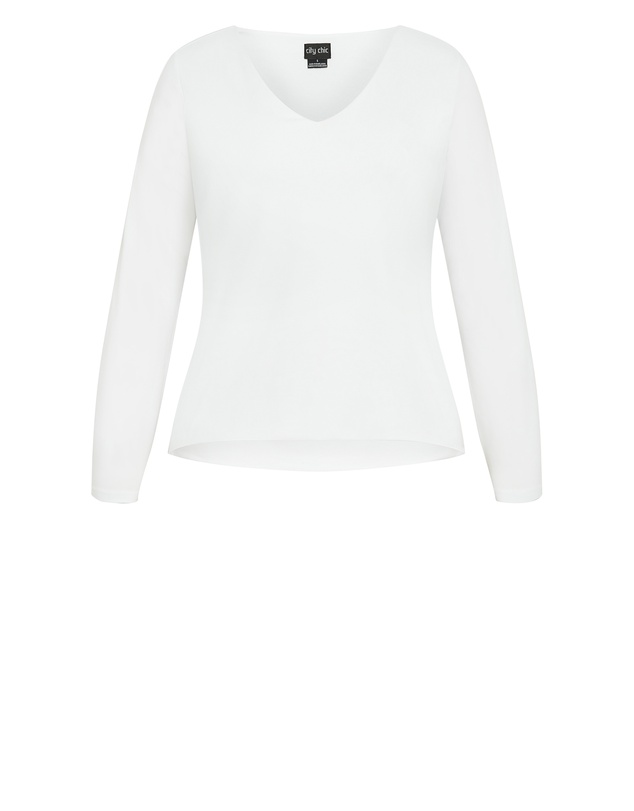 City Chic - Annie V Neck Top