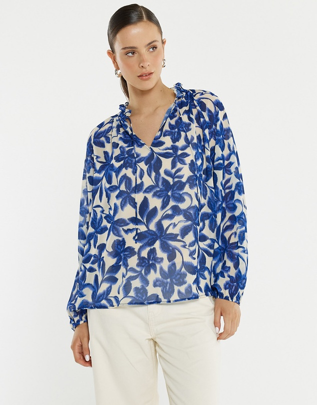 Sass - Willow Tie Front Blouse