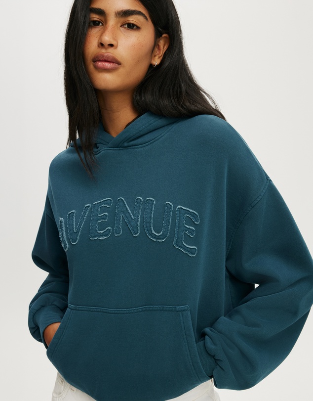 Cotton On - Graphic Boxy Fleece Hoodie