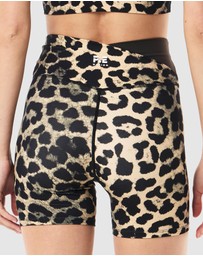 P.E Nation - Leopard Wander 5 Inch Bike Shorts