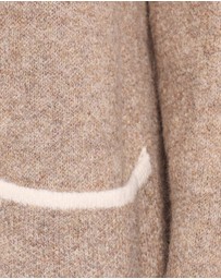 Petal & Pup - Katia Contrast Trim Coatigan - Beige