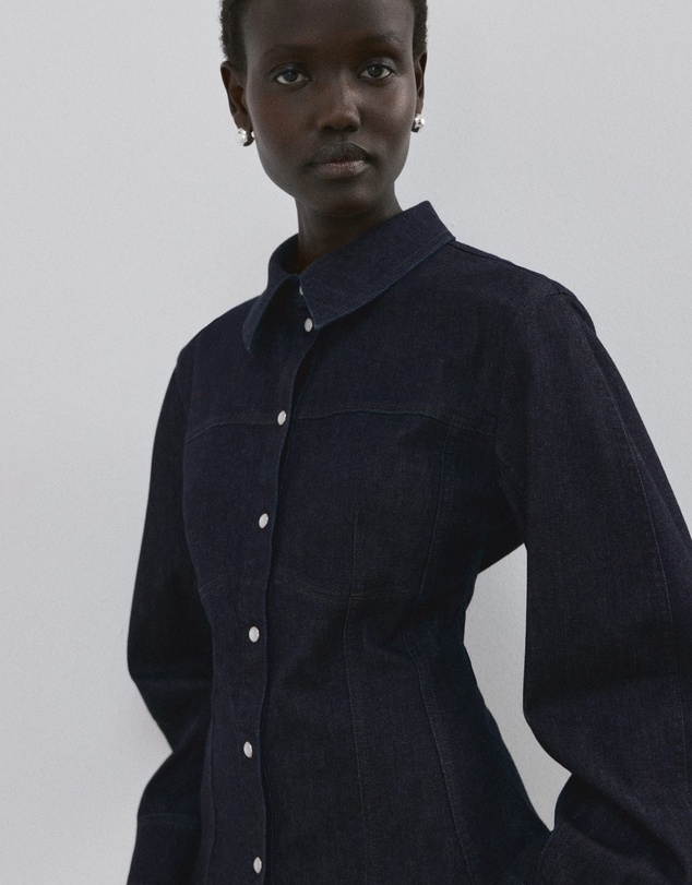 M.N.G - Denim Shirt With Seams