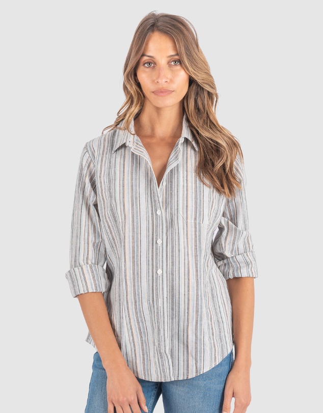 CAMIXA - IRIS Stripes Linen Shirt