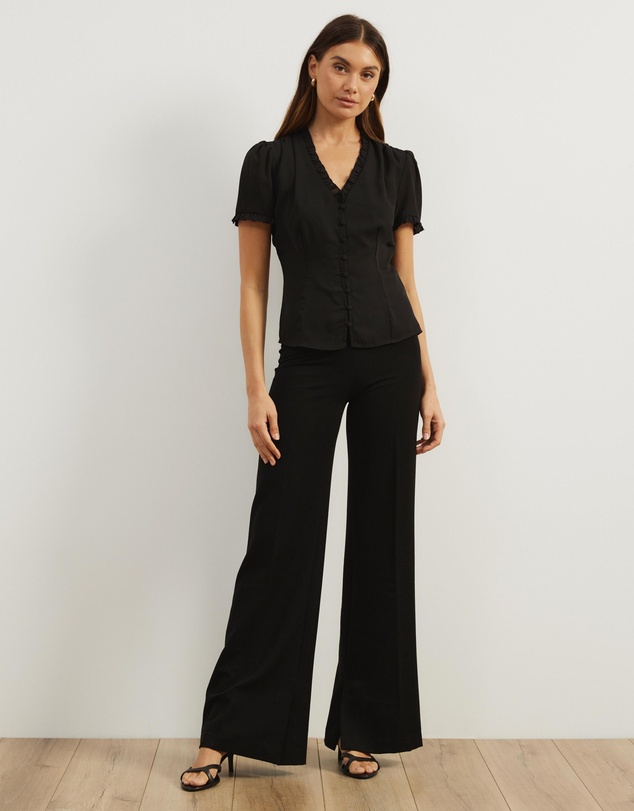 Atmos&Here - Meadow V-Neck Ruffle Blouse