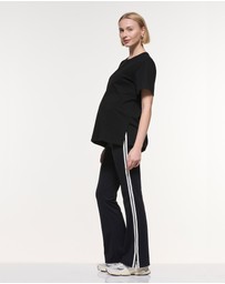 Soon Maternity - Straight Flare Side Stripe Leggings
