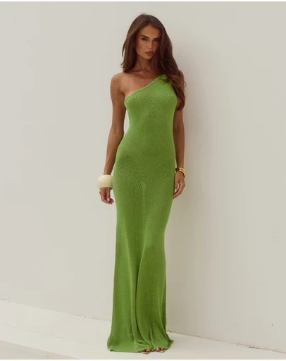 Runaway the Label - Diana Asymmetric Neck Maxi Dress