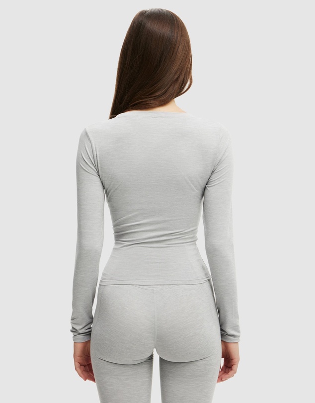 Cotton On Body Active - Ultra Soft Plunge Front LS Top