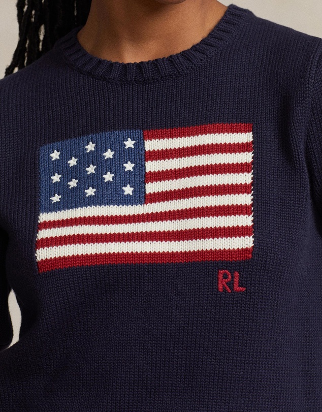 Polo Ralph Lauren - Flag Cotton Crewneck Sweater - ICONIC EXCLUSIVE