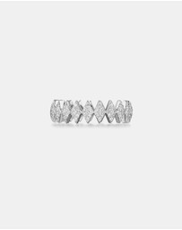Ania Haie - Ania Haie Silver Half Pave Sparkle Ring