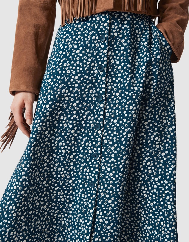 & Other Stories - Buttoned A-Line Midi Skirt
