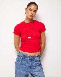 AERE - Bella Ruched T-Shirt