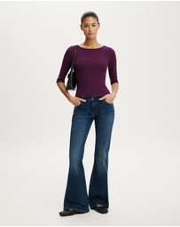 Cotton On - Boat Neck 3/4 Sleeve
