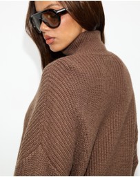 Dazie - Riley Funnel Neck Knit Jumper