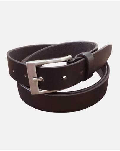 Jacaru - Jacaru 6012 Classic Ladies Leather Belt Brown 30mm