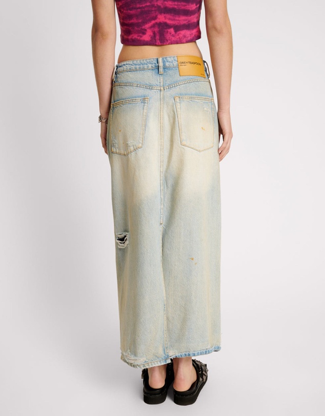 ONE TEASPOON - Dirty Kansas Patsy Longline Denim Skirt