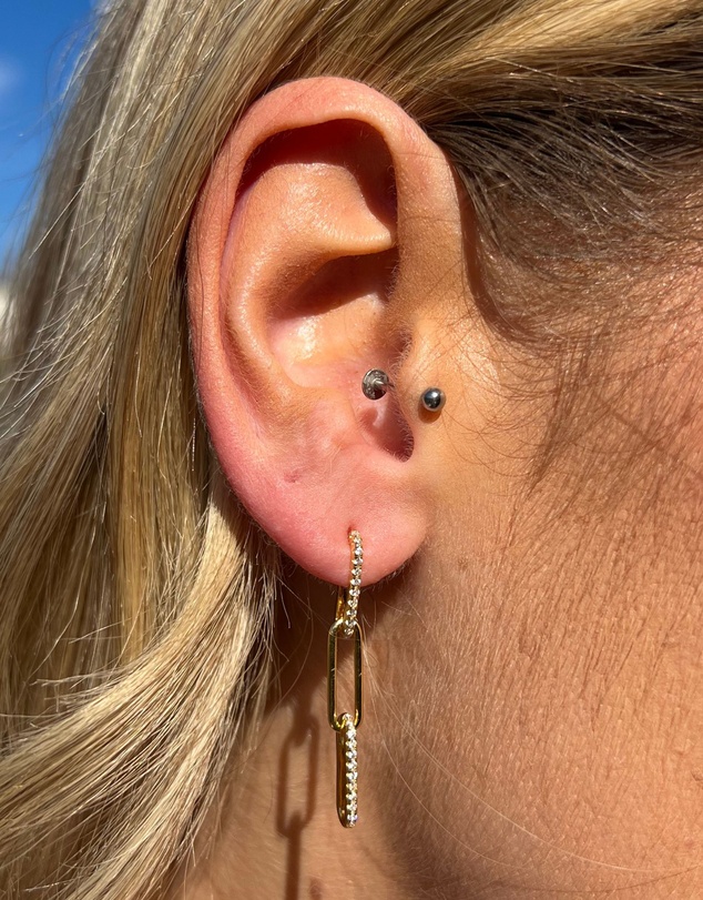 Izoa - Louisa Link Drop Earrings