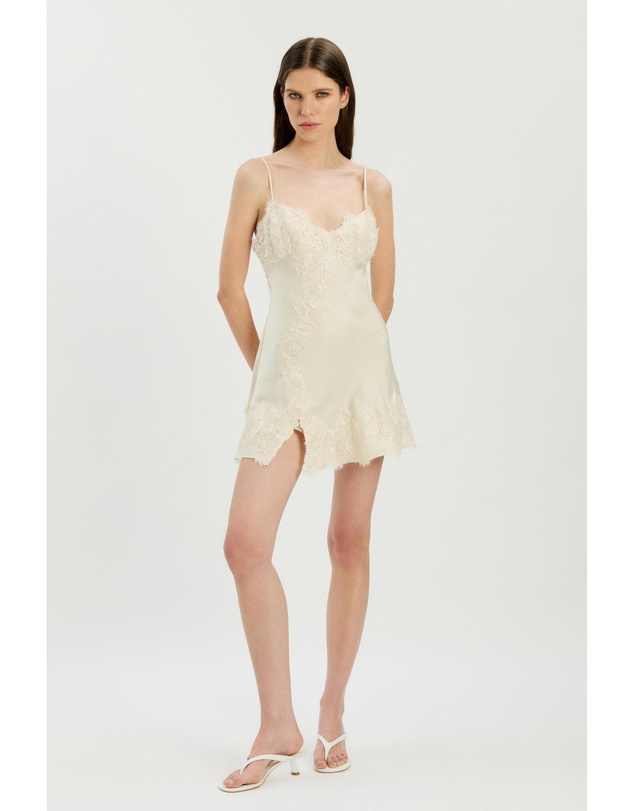 Bardot - Alerie Lace Satin Mini Dress