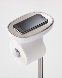 Joseph Joseph - EasyStore™ Stainless Steel Toilet Roll Holder (White)