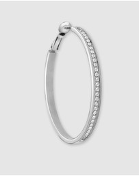 GUESS - Guess Colour My Day Silver Tone Hoop Earrings