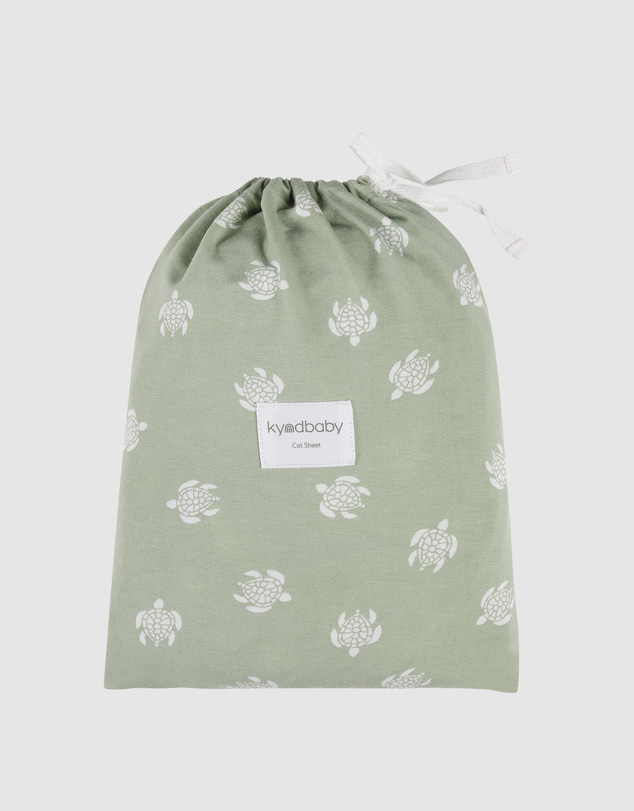 Kynd Baby - Fitted Cot Sheet in Turtle