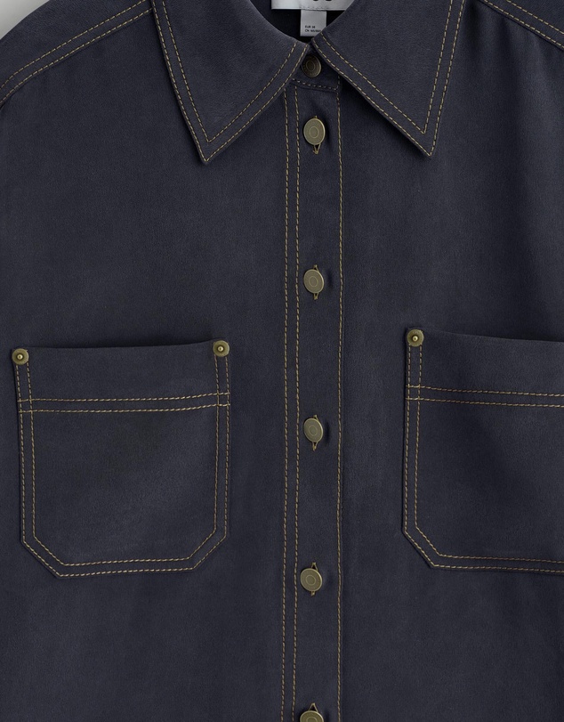 COS - Denim-Effect Silk Shirt