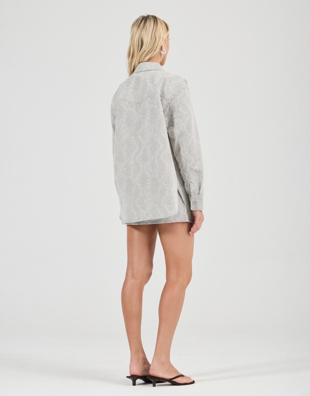 Rolla's - Drift Oversized Denim Shirt Python